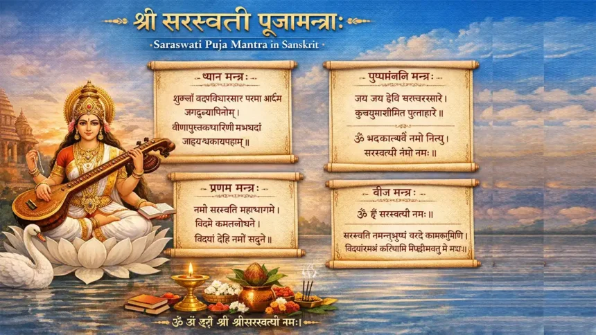 Saraswati Puja Mantra in Sanskrit